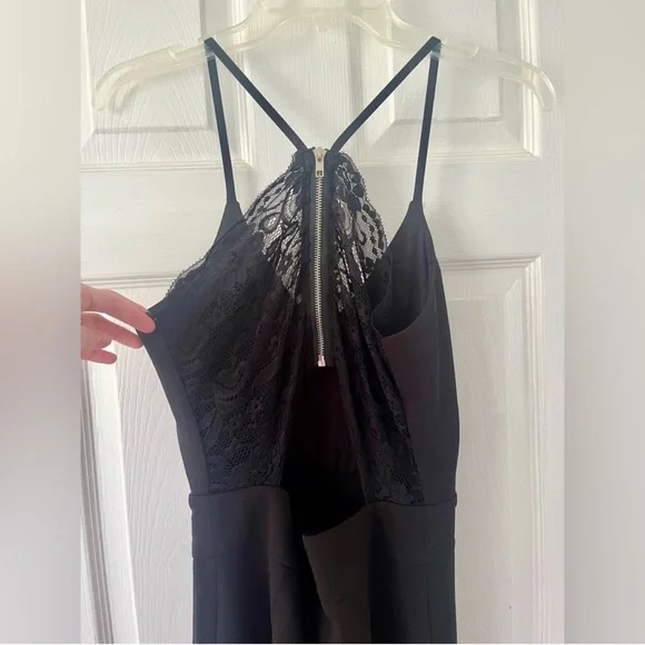 Cien • NWT Black Lace Back Jumpsuit - Picture 6 of 8